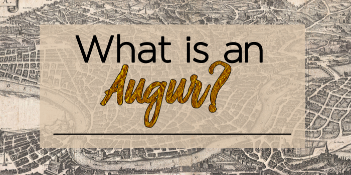 What is an augur? Map of ancient rome background.