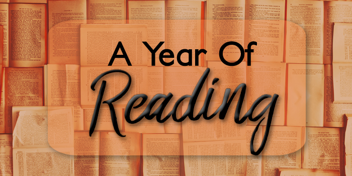 Title over a collection of books